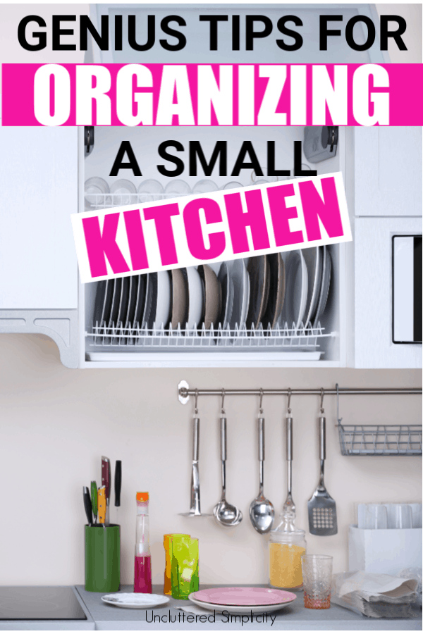How to Organize a Small Kitchen. Small kitchen hacks. #getorganized #organizationideas