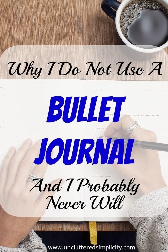 I'm so glad I read this! Now I don't feel so bad about not wanting to use a bullet journal! #bulletjournal #organize #simplify