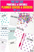 Free Half-Size Printable And Editable Planner Covers And Dividers ...