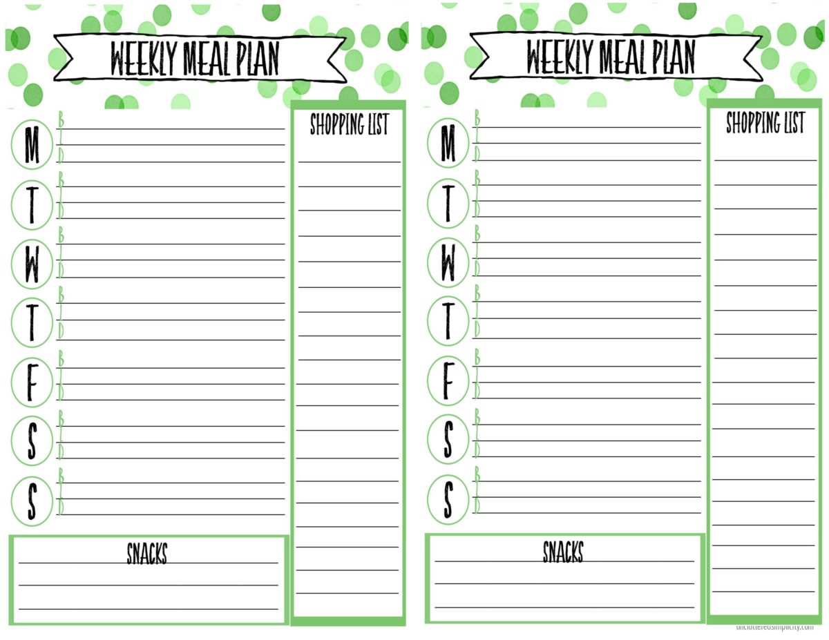 Simple Meal Planning For Beginners With Free Printables | Organize ...