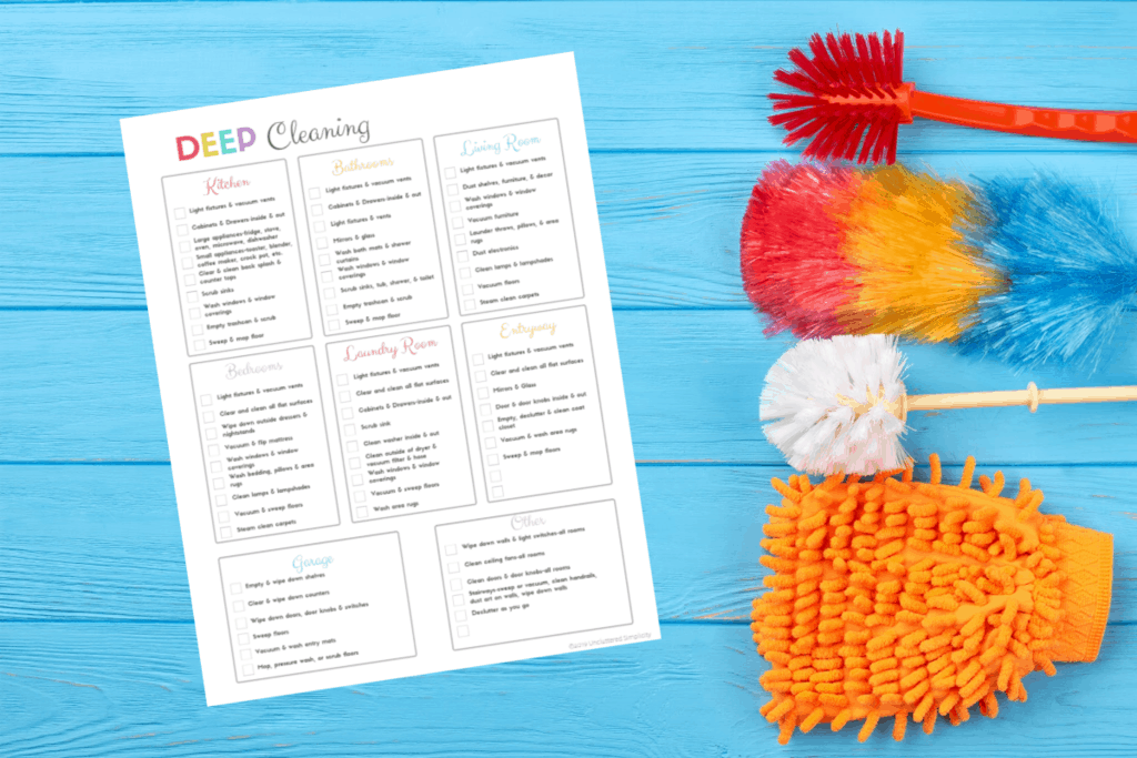 Free Printable House Cleaning Checklist To Help You Rock Spring