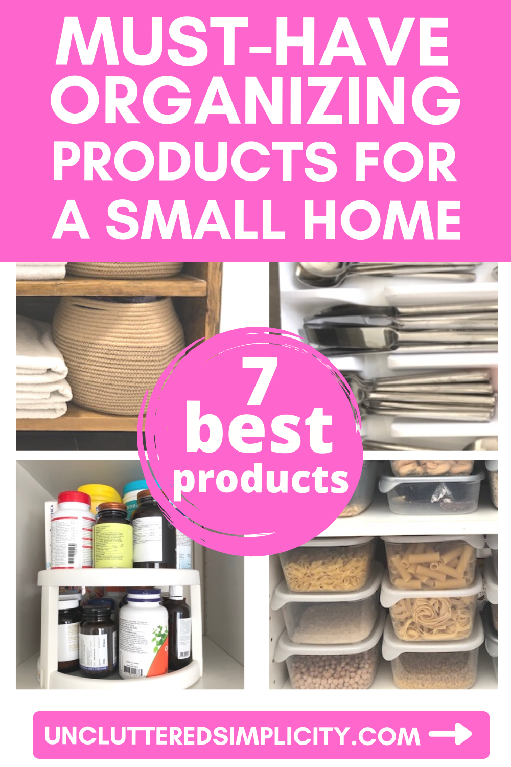 Pin organizing products for a small home 2