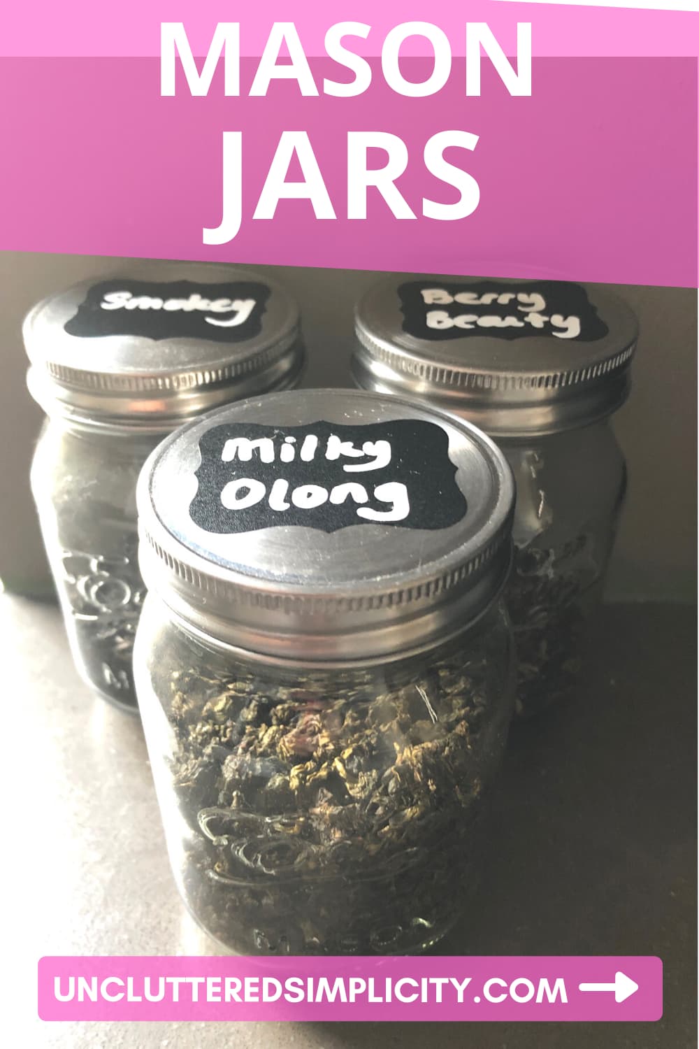 organizing products mason jars