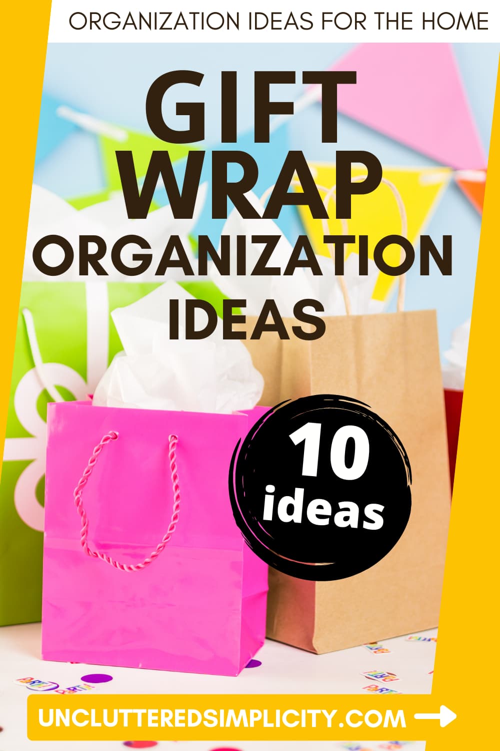 Pin Gift Wrap Organization Ideas